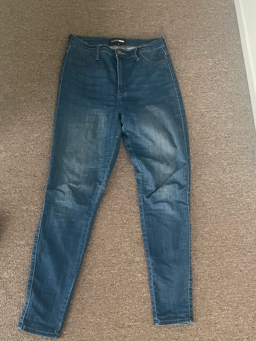 Fashion Nova Women's Dark Wash High-Rise Skinny Jeans